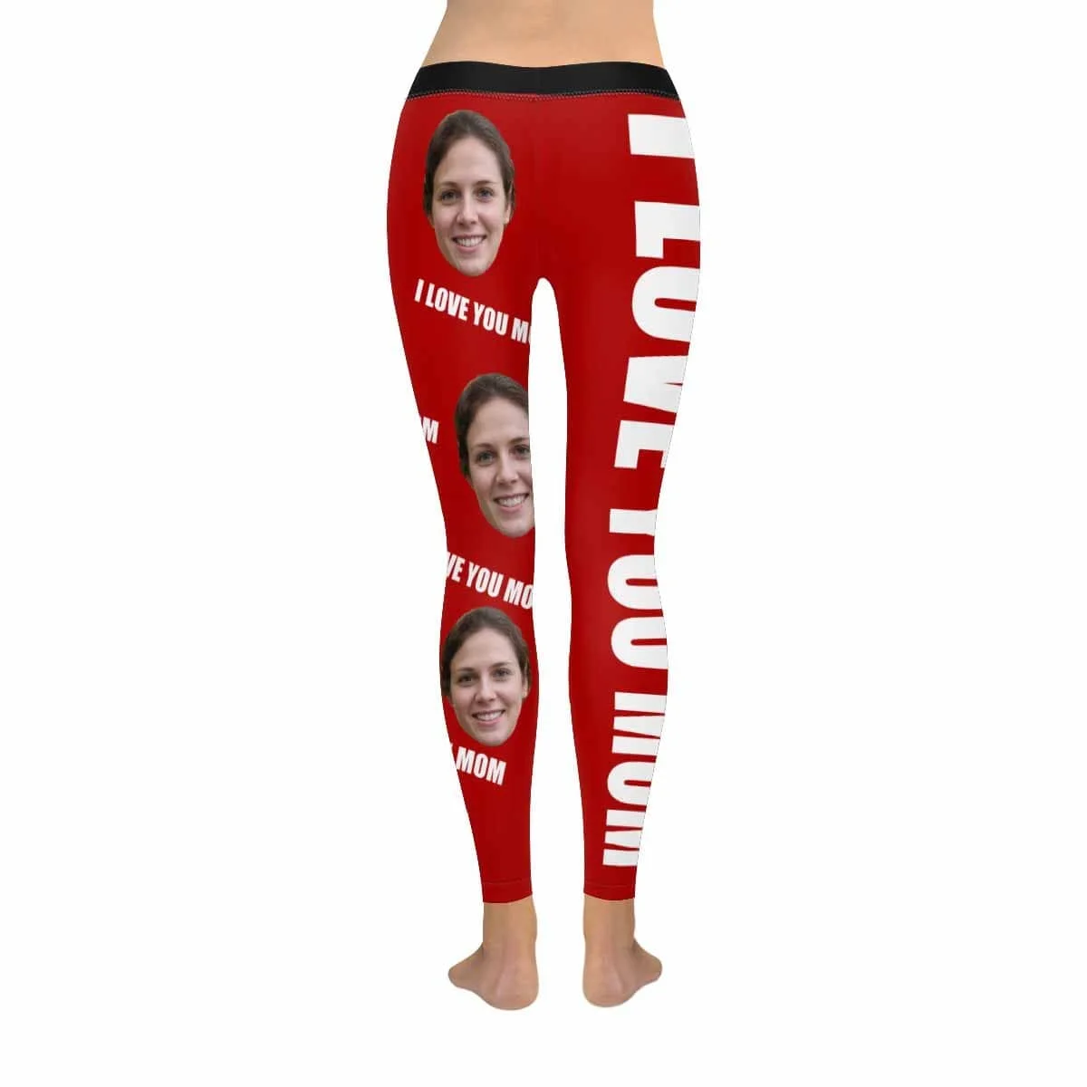 

Custom Face Love You Mom All-Over Low Rise Yoga Leggings