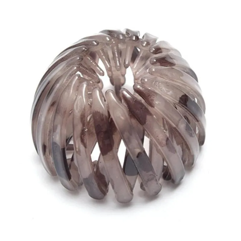 

Fashion Women Round Bird Nest Expanding Crystal Hair Claw Horsetail Buckle Hair Clip Hair Accessories Female Ponytail Headwear