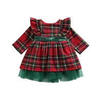 mababy christmas dress for girls toddler kid child red plaid bow dresses for girl xmas party princess costumes 6m 6y