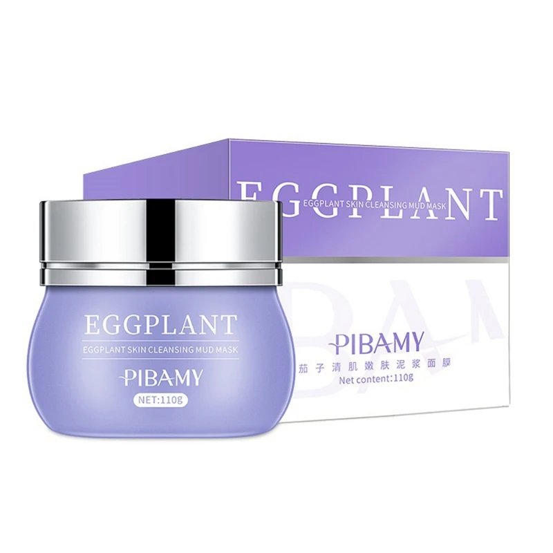 

Pores Exfoliating Oil-Control Moisturizing Acne Treat Eggplant Skin Cleansing Mud Mask Face Cleanser