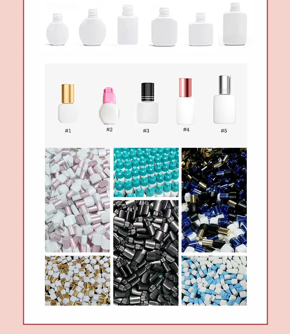 hieyelash 5ml Eyelash Extension Glue Private Label 2S Fast Drying Strong Adhesive Professional Glue For Grafted False Eyelashes