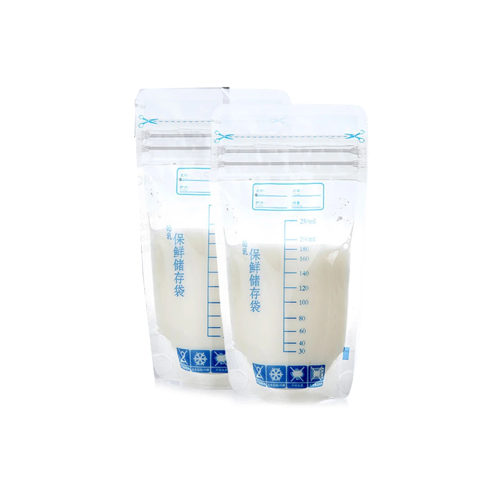 Bolsas de almacenamiento de leche materna para el congelador, etiquetas desechables de comida para beb&eacute;, seguro, 30 Uds.-1