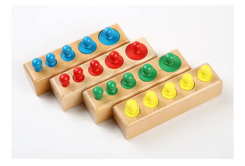 Деревянные блоки для сортировки цилиндрическая Розетка Размер распознавание