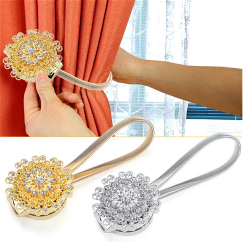 1 шт. хрустальные магнитные застежки для штор зажимы завязывания задней пряжки