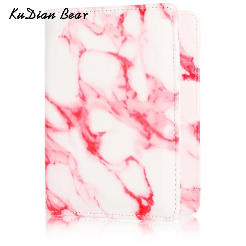 KUDIAN BEAR RFID Мужская Обложка для паспорта визитная карточка кошелек модная мужская