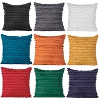 inyahome square couch pillow covers cotton sofa boho tassels cushion pillows decorative throw pillowcase home deco cojin cojines
