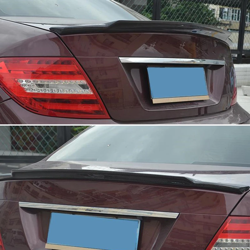 Спойлер для Benz C Class W204 2008-2014 года седан AMG из настоящего углеродного волокна