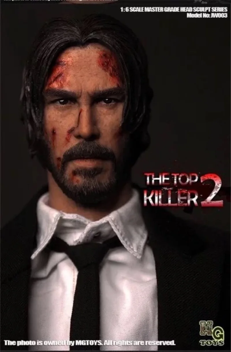 

In Stock For Sale 1/6th God of Killer 2 Quick Pursuit Keanu Reeves Male Head Sculpture For Usual 12inch Doll Action Figure