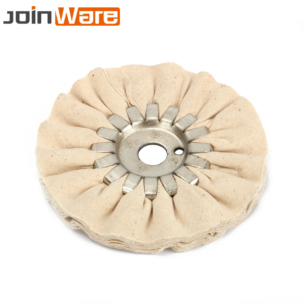 125mm Cotton Airway Buffing Wheel Polishing Pad Cloth Disc with Iron Center Compound Tool 16 Plys 16mm Bore | Инструменты