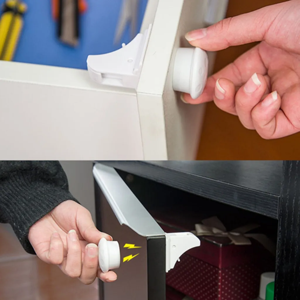 Магнитный замок для защиты детей невидимый Многофункциональный дверей 10