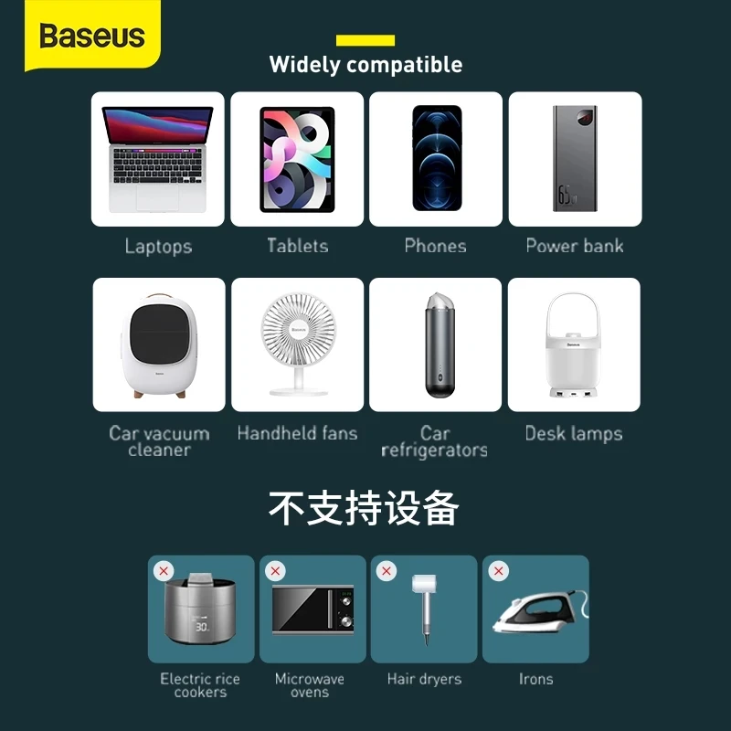 baseus car inverter 150w usb type c fast charging car charger for dc 12v to ac 220v auto converter iphone 13 laptop car adapter free global shipping