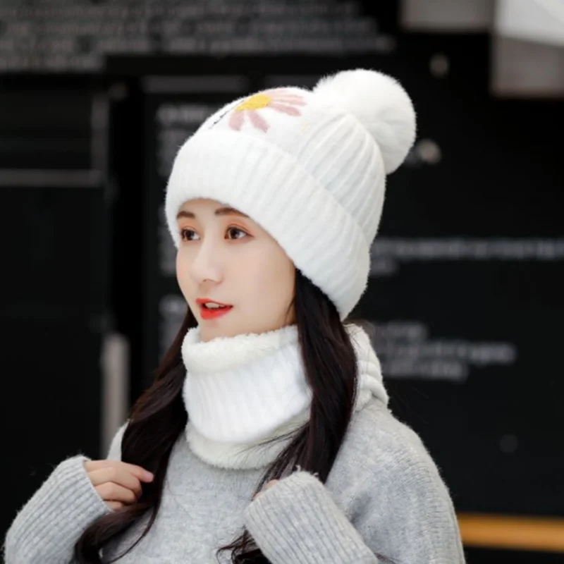 Новая зимняя шапка и шарф комплект ювелирных изделий для женщин осень зима