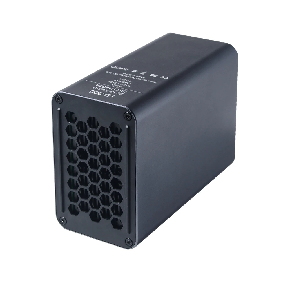 Puerto de descarga externo inteligente ISDT FD200, descargador inteligente compatible con 2s-8s, corriente de bater&iacute;a 5A 10A 15A 20A 25A, 200W-4