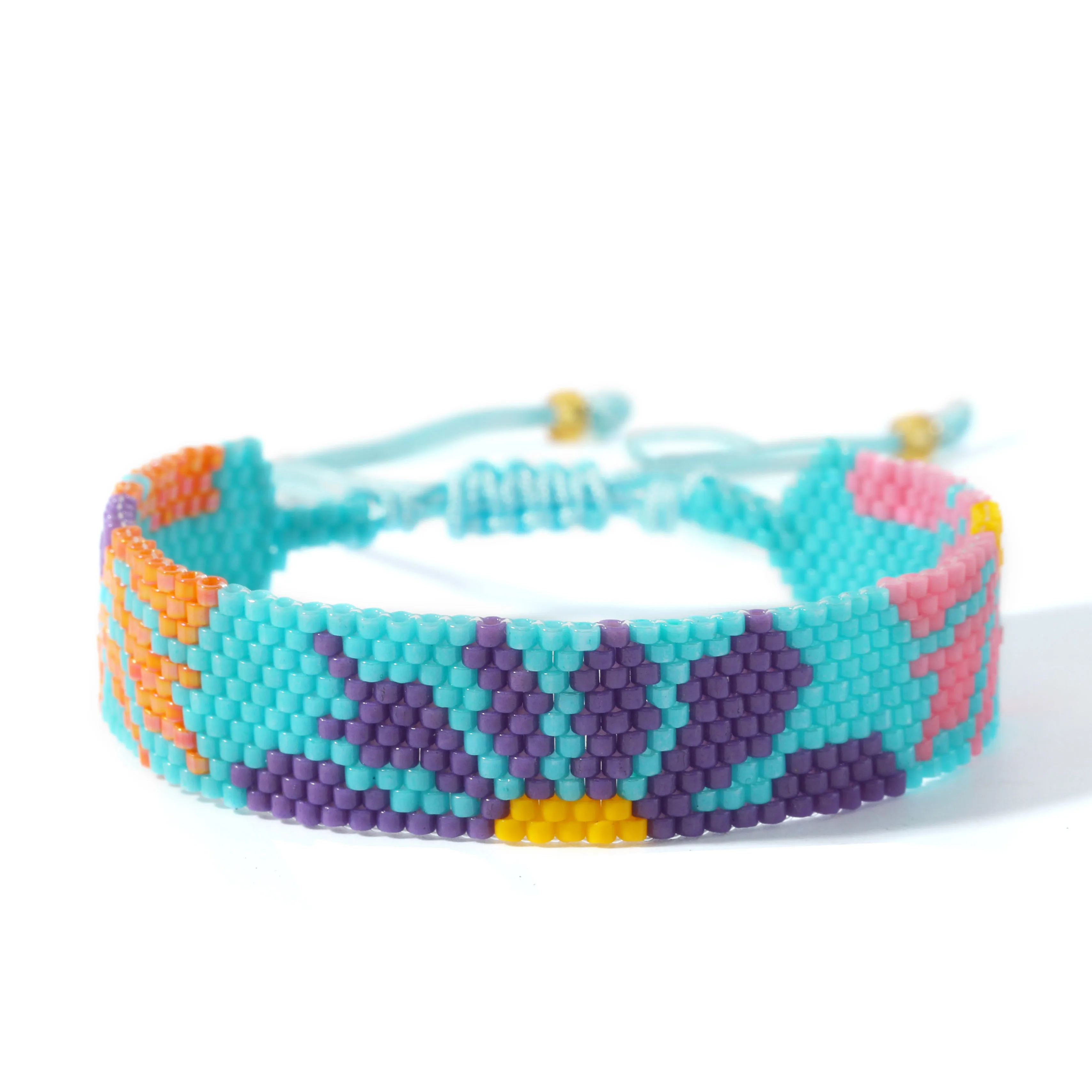 

YAUKIA MIYUKI Beads Bracelets Geometry Bohemian Handmade Woven Armband Pulseras Mujer Moda Ethnic Style Exquisite Jewelry