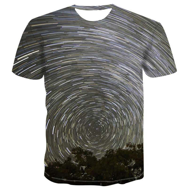 Модная футболка с 3D принтом летние мужские топы короткими рукавами Повседневная