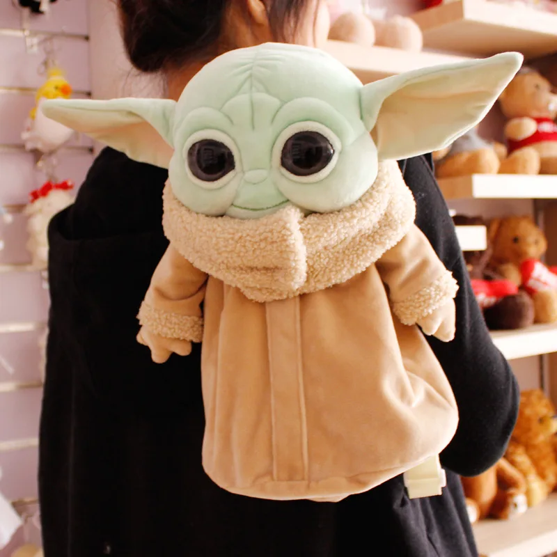 

Movie Star Wars Baby Yoda Plush Toys Dolls Backpack Mandalorian Grogu Stuffed Toys Casual Bag Christmas Gifts for Kids Girls