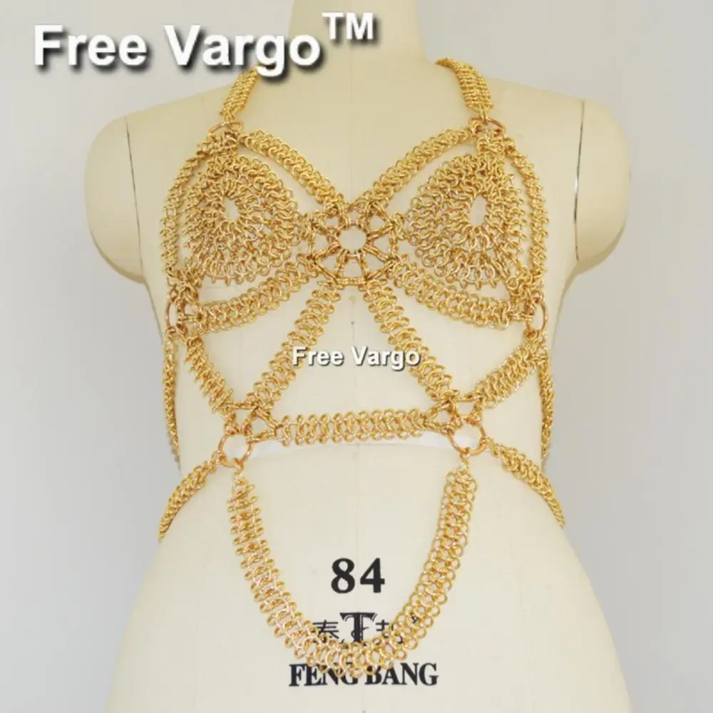 Горящий человек портупея жгут рейв Золотая цепь для тела укороченный лучшие