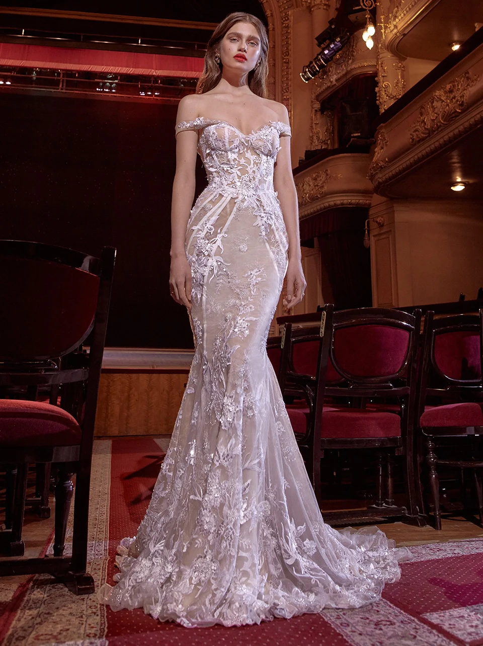 Халат de mariée 2020 Свадебные платья Русалочки с открытыми плечами кружева