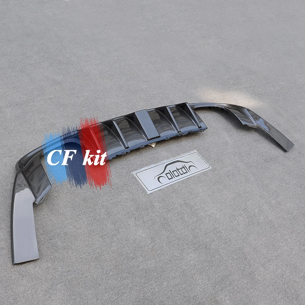 CF комплект из натурального углеродного волокна диффузор бампер с светодиодный