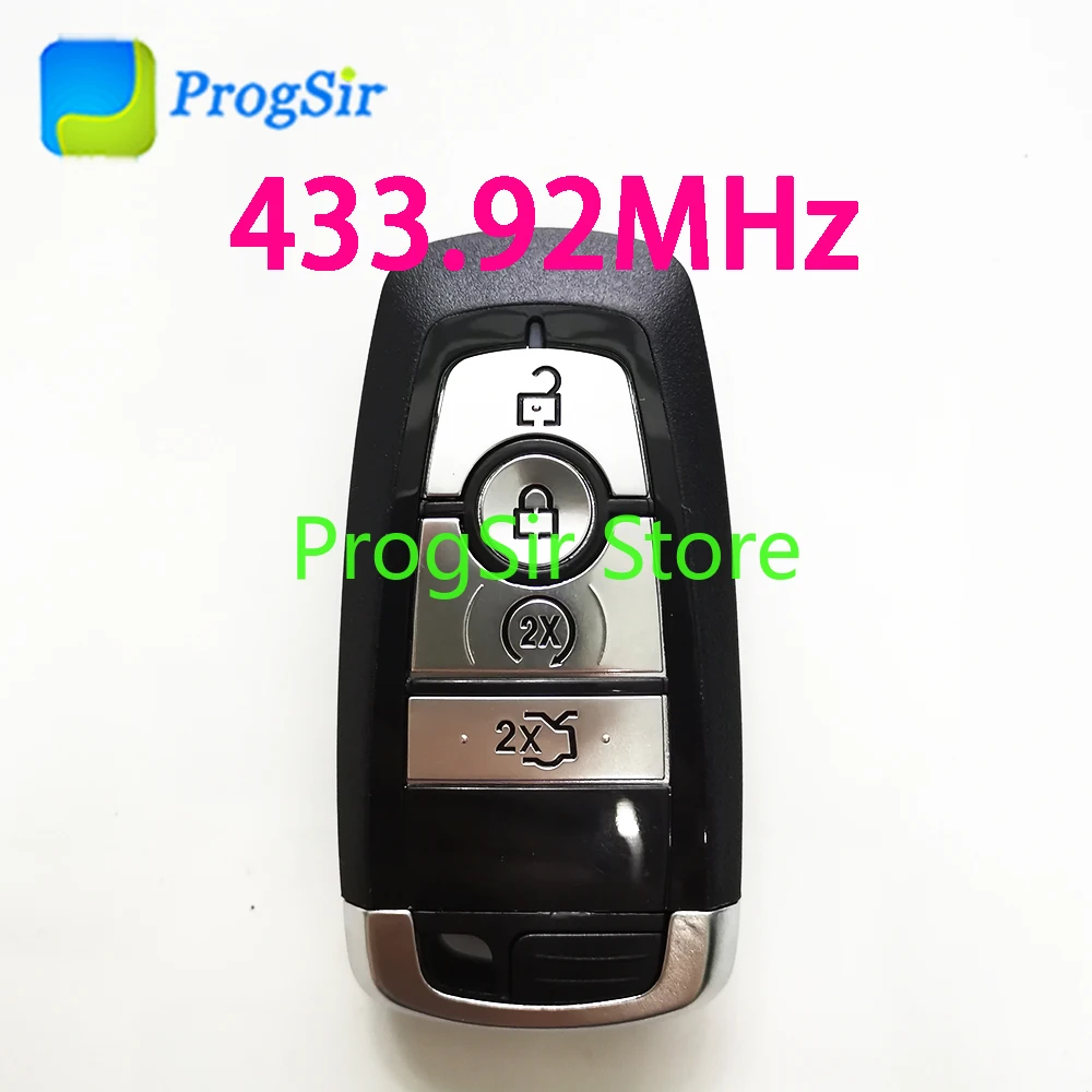 

433.92MHz 4Button Proximity Keyless Go Key Remote Control With Hitag Pro ID49 Chip for Ford Mustang 2017