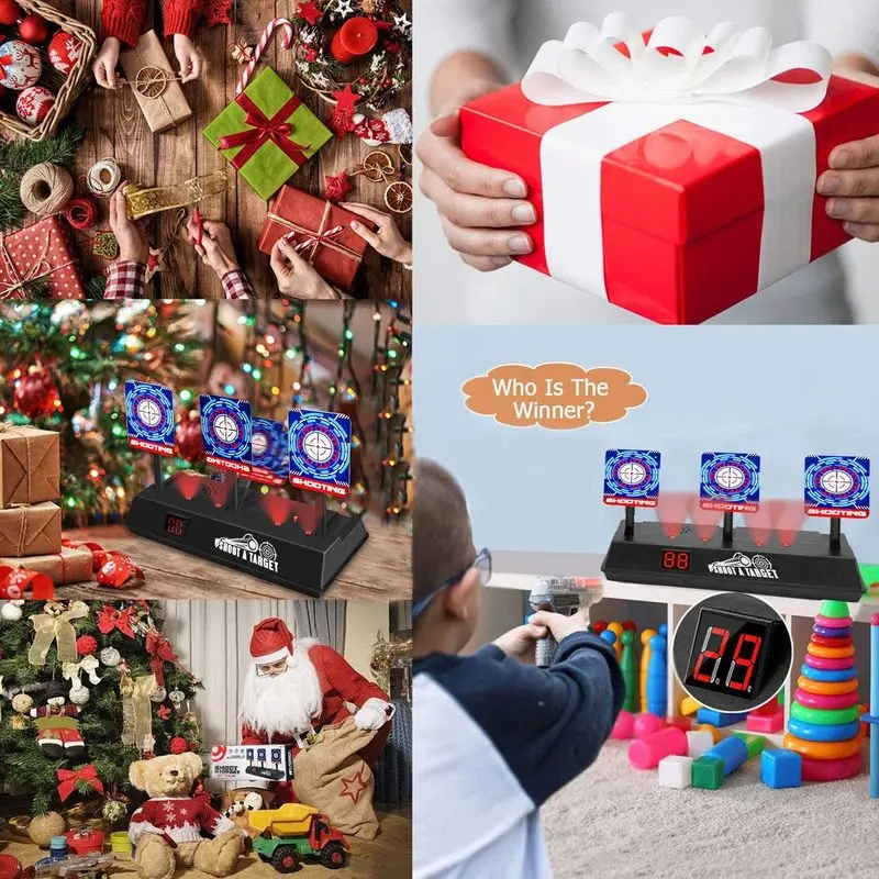 

Precision Scoring Auto Reset Electric Target for Nerf Toys Outdoor Sports Fun Toys EVA Bullet Gun Toy Accessories Kids Gift Pdw