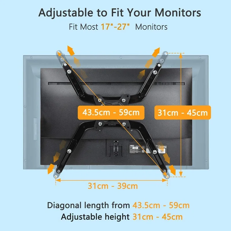 Общий монтажный комплект VESA адаптера для ЖК/OLED экрана 17 27 дюймов без отверстий