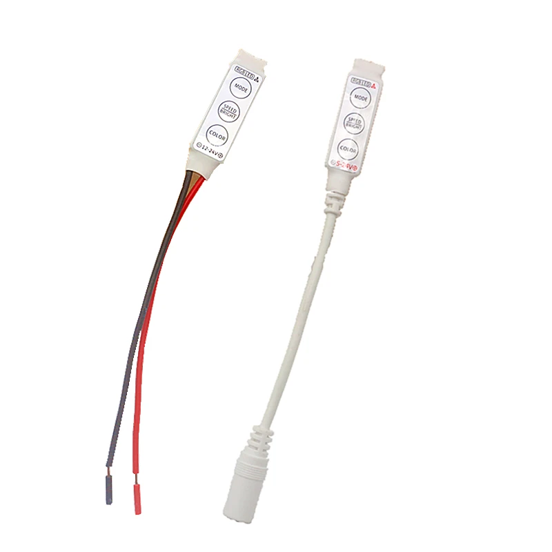 1/10 шт./партия диммер СВЕТОДИОДНЫЙ лента RGB контроллер DC 5V 12V 24V мини Диммер