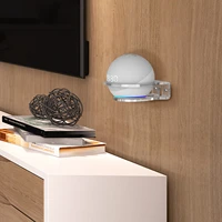 wall shelf holder for amazon dot 4th 3rd gen smart speaker sturdy clear wall mount space saving solution bracket