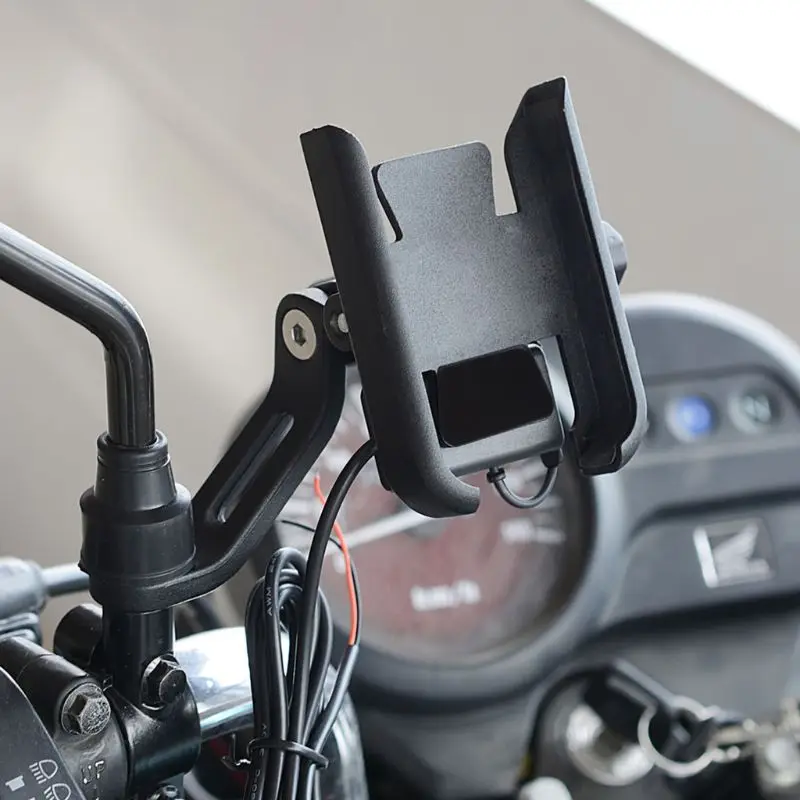 12v 360° bicycle waterproof motorcycle mirror phone mount holder with usb charger for samsung 4 6 5inch mobile cell phone free global shipping