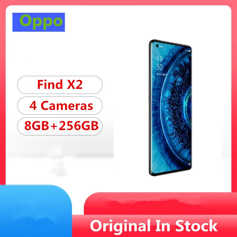 Смартфон Oppo Find X2 865 Snapdragon Android 10 0 6 7 дюйма OLED 3168X1440 120 Гц 48 Мп + 32 13 МП 12 65 Вт зарядное
