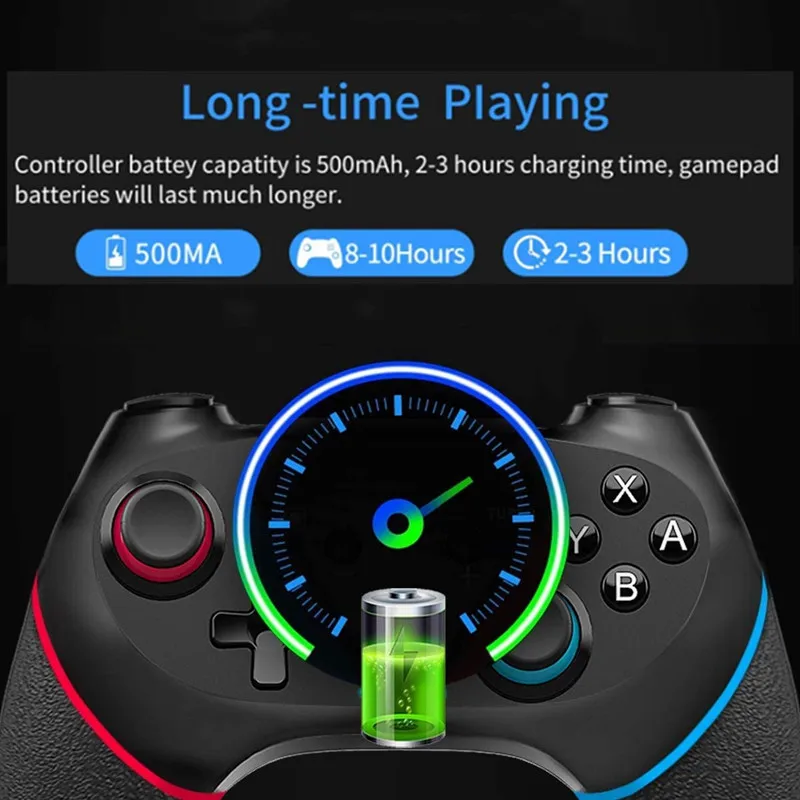 Беспроводной Bluetooth геймпад с двойной вибрацией для консоли Nintedo Switch 6 осевой