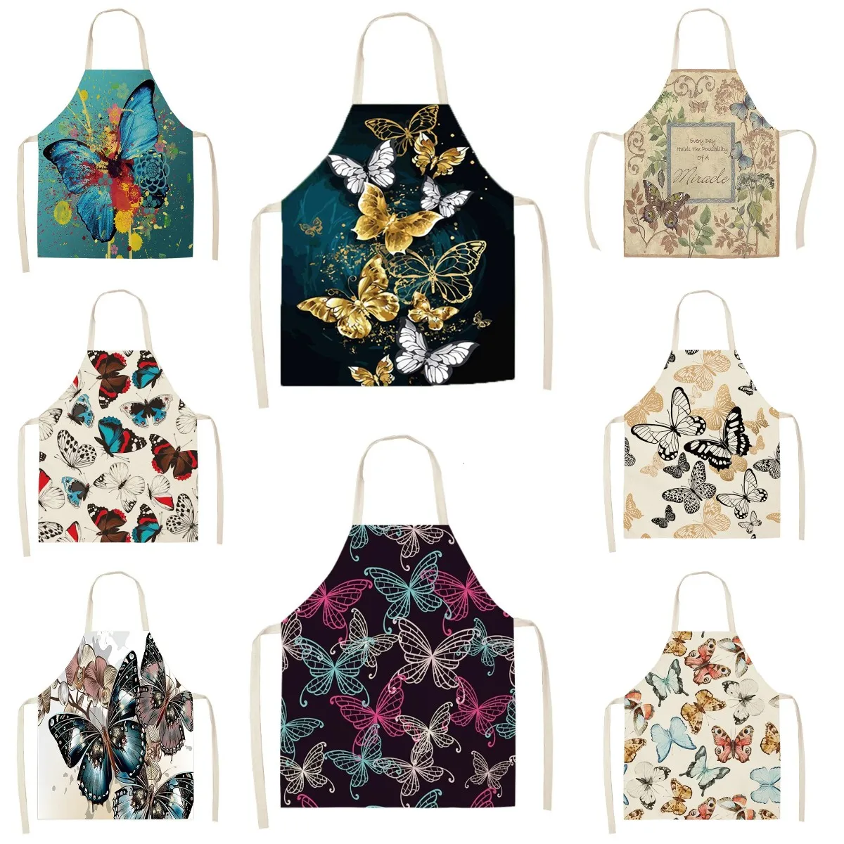 

Фартук женский льняной, 68x55 см