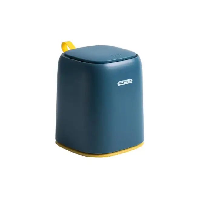 

Mini Waste Bin Desktop Home Garbage Basket Table Trash Can Swing with Lid Creative Office Household Mini Trash Can Storage Bins