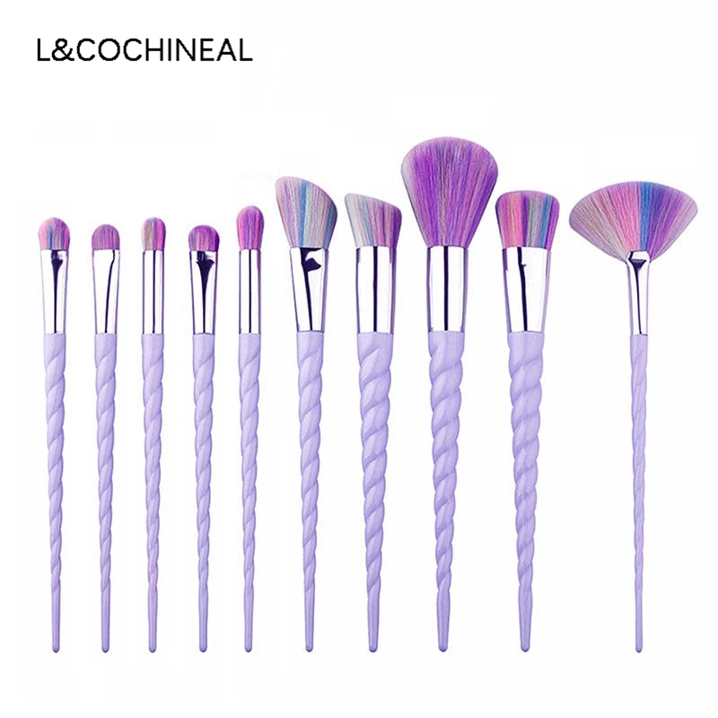 

10Pcs Makeup Brushes Tool Set Cosmetic Powder Eye Shadow Foundation Blush Blending Beauty Make Up Brush Maquiagem