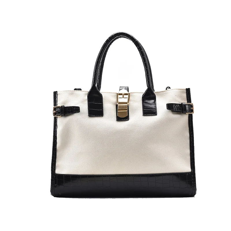 

2021 New Spring Summer Texture Contrast Color Trend Big Capacity Versatile Shoulder Western Fashion Crossbody Large Women Bag