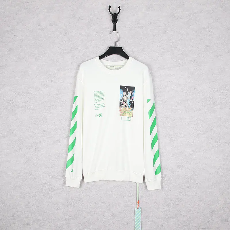 

2021High Quality Hoodie Men's Women's Green Retro Design Loose Sweatshirt Goth Singlet Top Kanye West Off White Retro Tracksuit