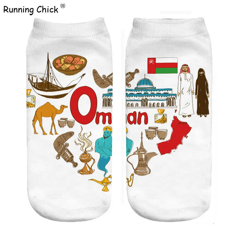 Бегущие цыпленок Оман любят 3d печать смешные носки оптом|Носки-следки| |