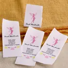 Этикетки для одежды, персонализированный бренд, логотип на заказ, бирки из хлопка, имя бизнеса, ручная работа, швейная машина, 25 мм x 70 мм