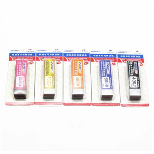 A SET USTAR UA-901618~ UA-901622 модель шлифовальной наждачной бумаги 400-2500# Мини самоклеющиеся абразивные, 20 мм* 75 мм* 40 листов - Цвет: A SET