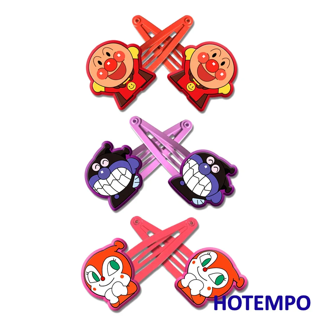 Японский милый мультяшный Супермен Anpanman Dokin-chan Baikinman Kawaii аксессуары для волос заколки для маленьких девочек детский подарок