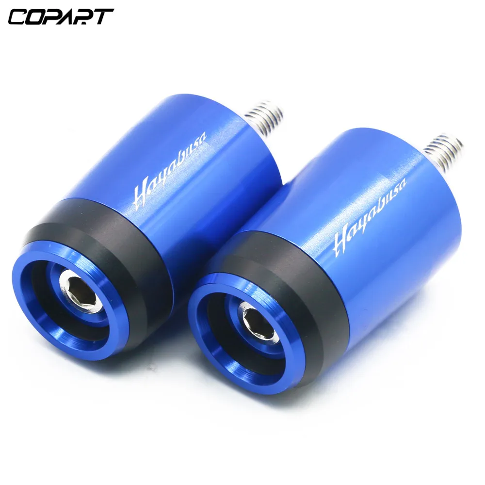 Blue Высококачественный мотоцикл 7/" CNC ручка для мотоцикла наконечники для ручки управления мотоциклом заглушки аксессуары для SUZUKI HAYABUSA GSXR1300 1999 - Цвет: Blue