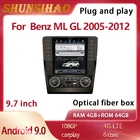 Автомагнитола ShunSihao в стиле tesla для 9,7 дюймов Benz ML GL X164 X166 2005-2012, мультимедиа, GPS, navi CarPlay, автомагнитола на Android 9