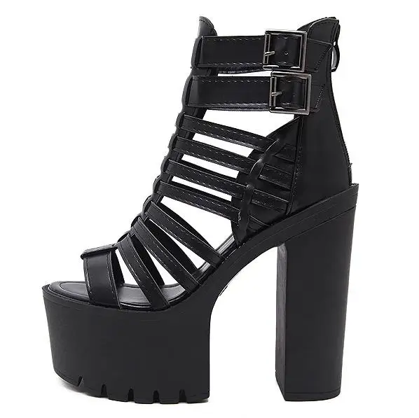 

Women's Shoes Thick Heel 2020 Spring New Muffin Shoes Fashion Show Stage High Heels 15cm Ultra High Heel Women Sandals