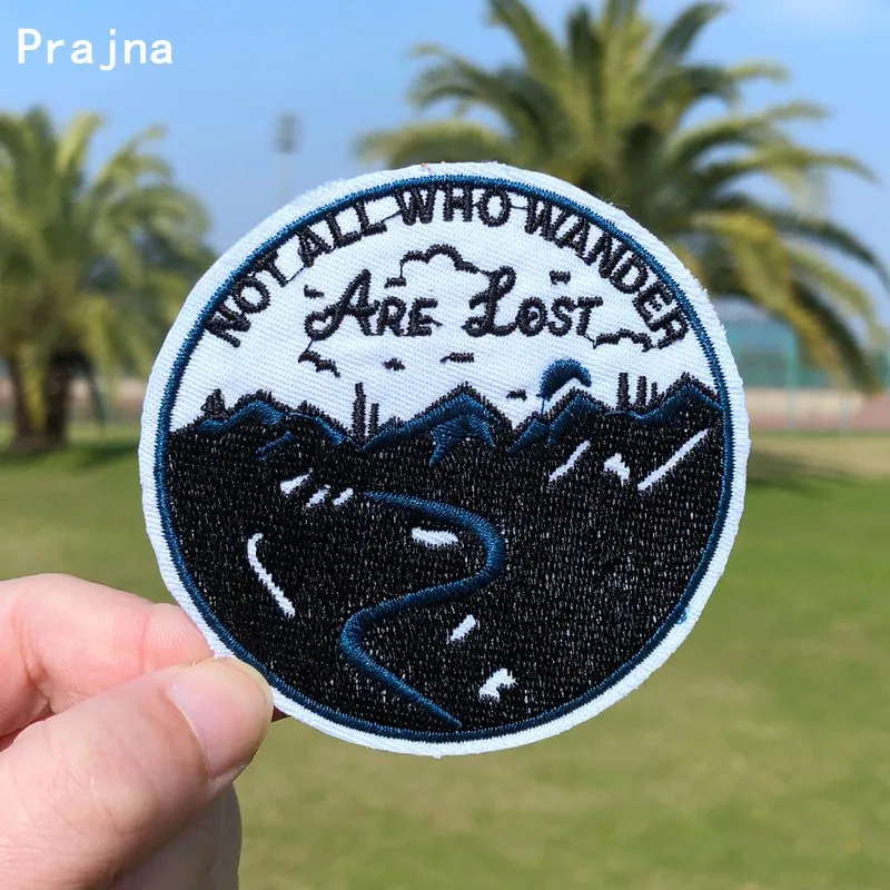 Патчи Prajna уличные с вышивкой термоклейкие нашивки для одежды приключений гор