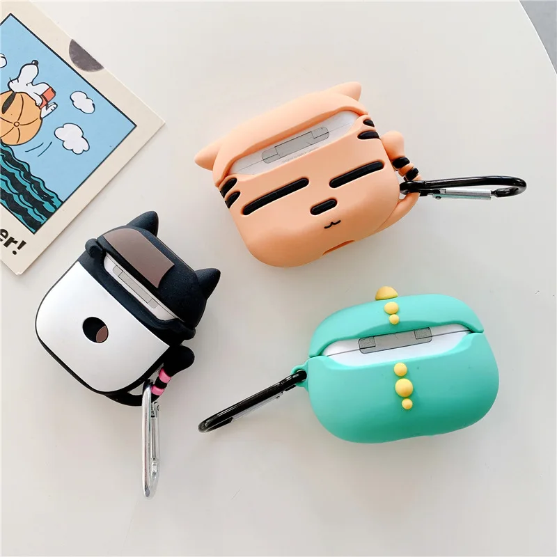 

For Airpods Case,Cute 3D Cartoon Cat Dinosaur Case For Airpods 1/2,Soft Silicone Earphone Headphone Cover For Airpods Pro Case