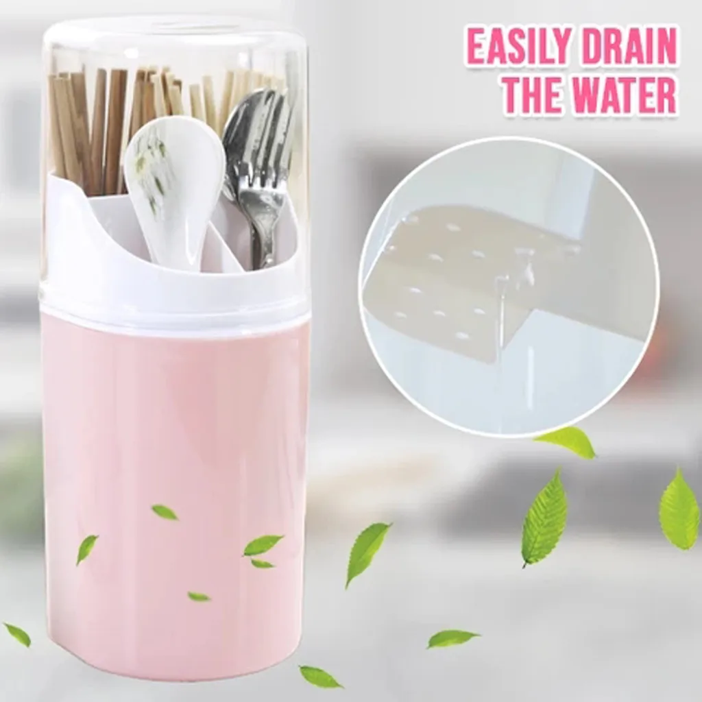 Настенный держатель для столовых приборов палочки еды трубка хранения Ложка