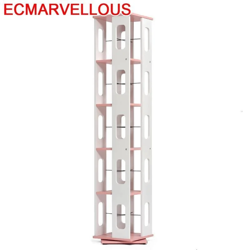 

Per La Casa Industrial Decor Vintage Legno Rotatable Rotate Libreria Scaffale Librero Modern Home Furniture Bookshelf Case