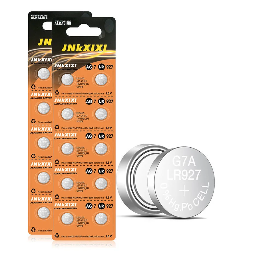 

20 Pcs 2 Cards AG7 1.5V Button Cell Battery Alkaline LR927 LR57 SR927W 399 GR927 395A for Watch Toys Remote Batteries