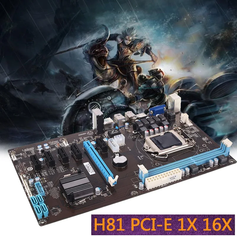 Черная майнинговая материнская плата компьютерный интегрированный графический