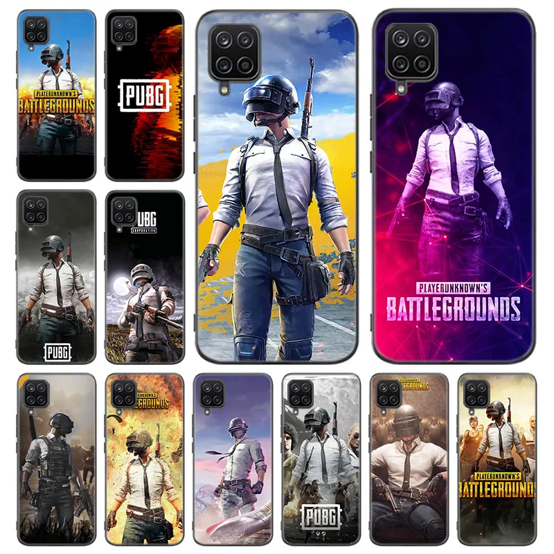 Pubg Game Phone Case For Samsung Galaxy A12 A22 A31 A32 A50 A51 A70 A71 A72 A11 A21S A02S A10S A20S A30S A52 S 5G Black Cover